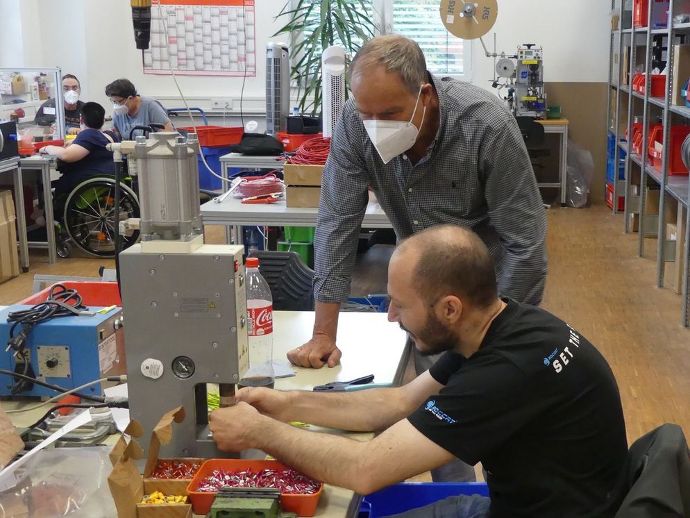 Pressefoto Besuch OB Würzner